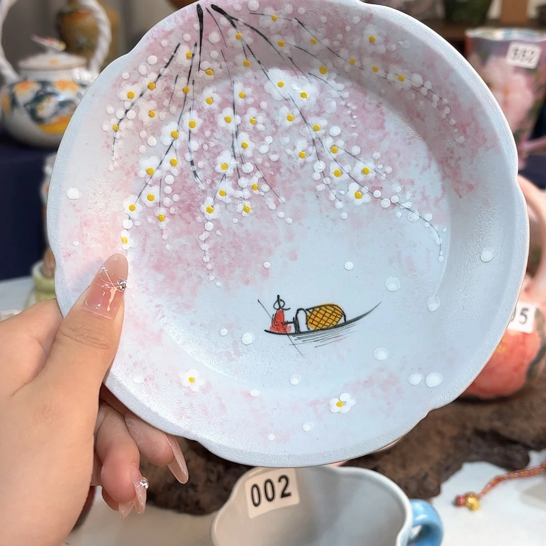 景德镇手绘高温釉下彩陶瓷茶具