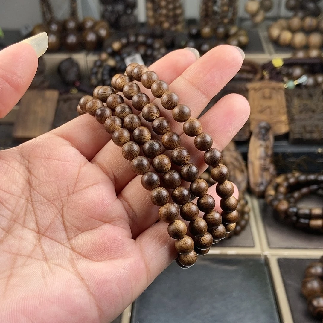 沉香手串兑越南富森红土