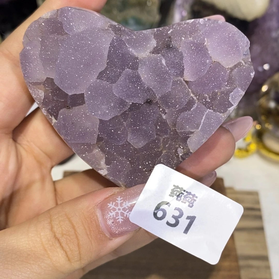 紫晶大型摆件（非配饰）未镶嵌仙女紫全抛软糖爱心