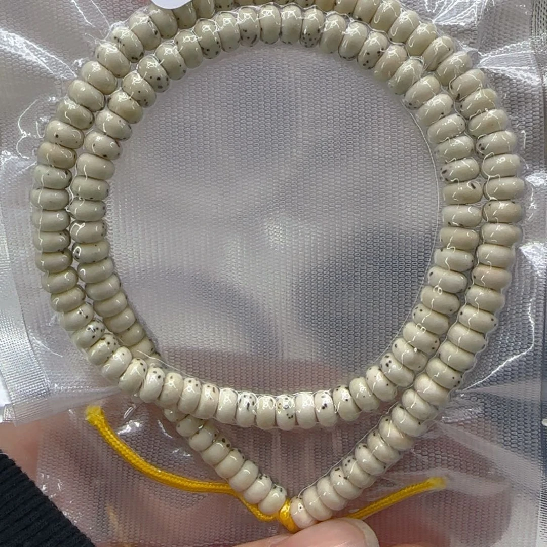 星月菩提手串60哈哈白星月菩提6片片108