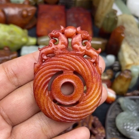 和田玉未镶嵌颈饰72