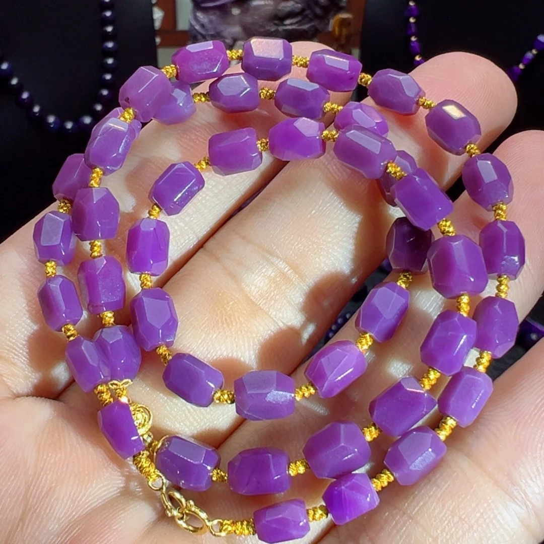 18K金镶嵌苏纪石（舒俱来）项链