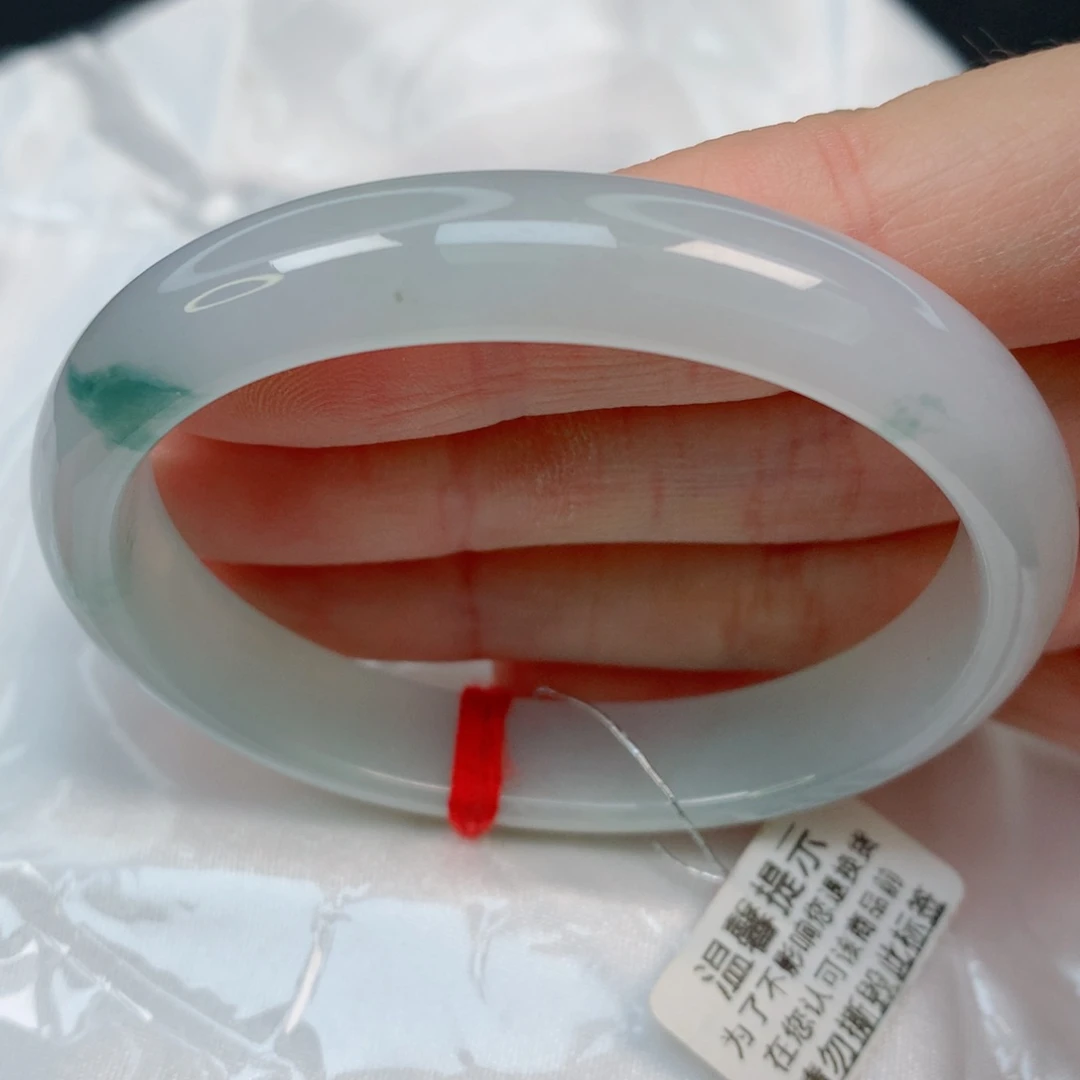 未镶嵌手镯翡翠53.2贵妃，秀气透感好，完整，027