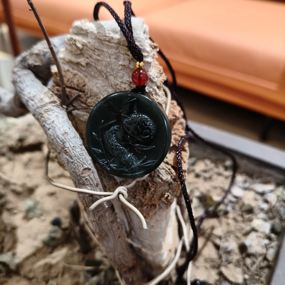 非金属布艺吊坠 泰山墨绿蛇年步步高吊坠（多样性发货）