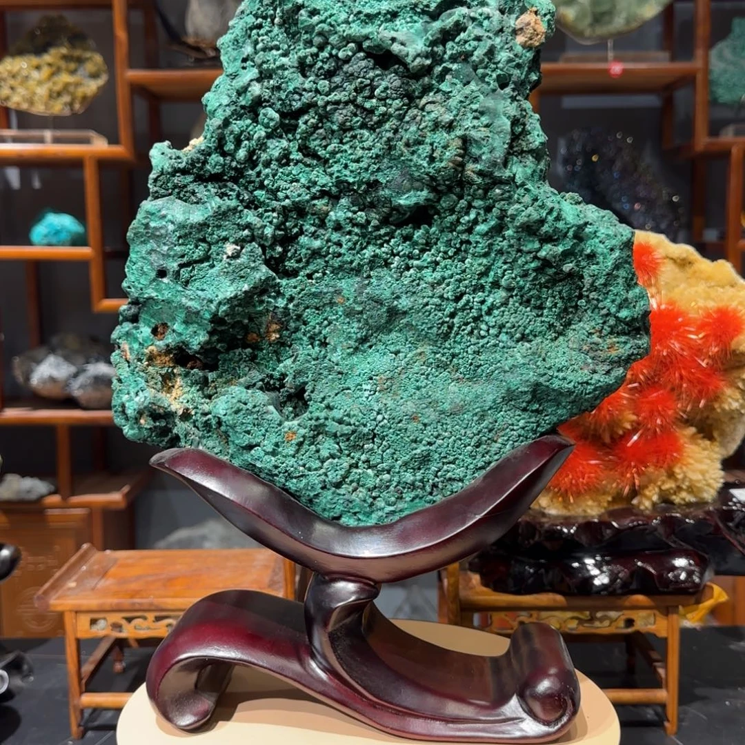 草***飞石材印度球状钙沸石