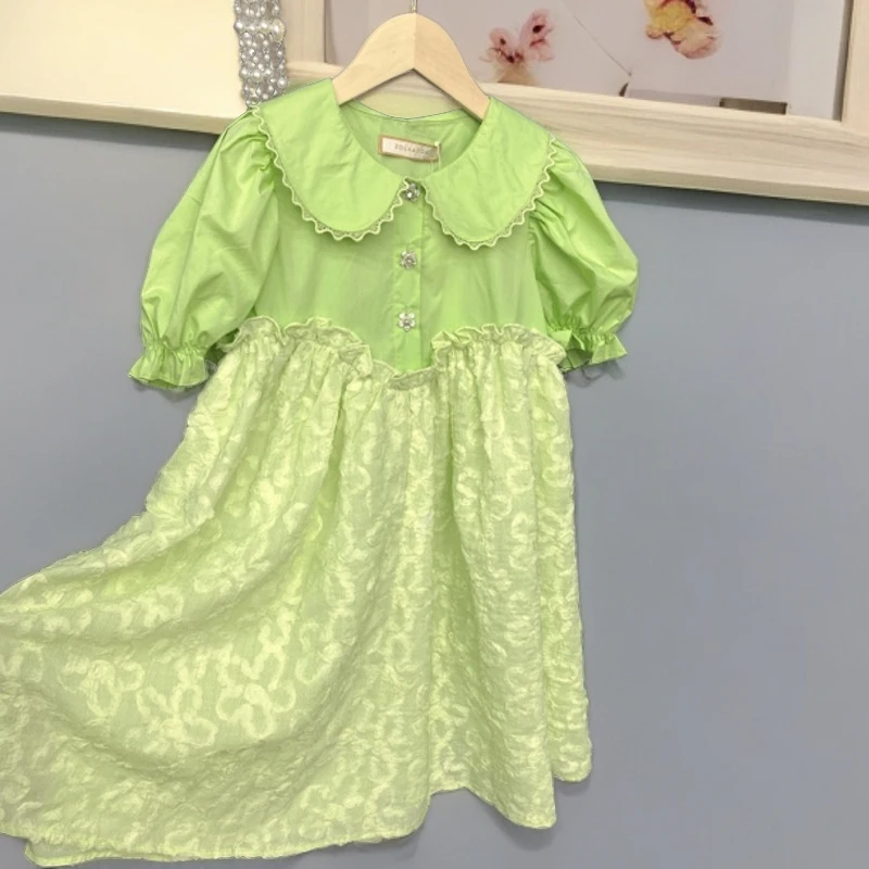 韩版连衣裙儿童洋气女童夏季泡泡袖福利款No退No介意勿拍