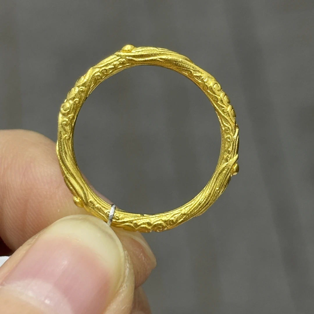 亮面乾坤圈戒指足金999