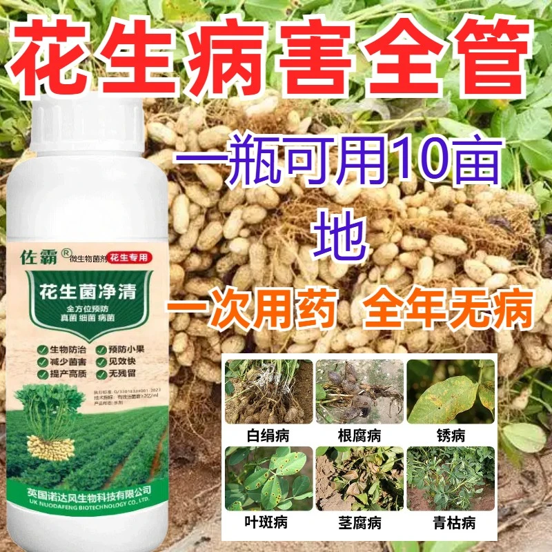 花生专用菌剂花生立清花生病全治菌立清青微生物菌剂花生放心