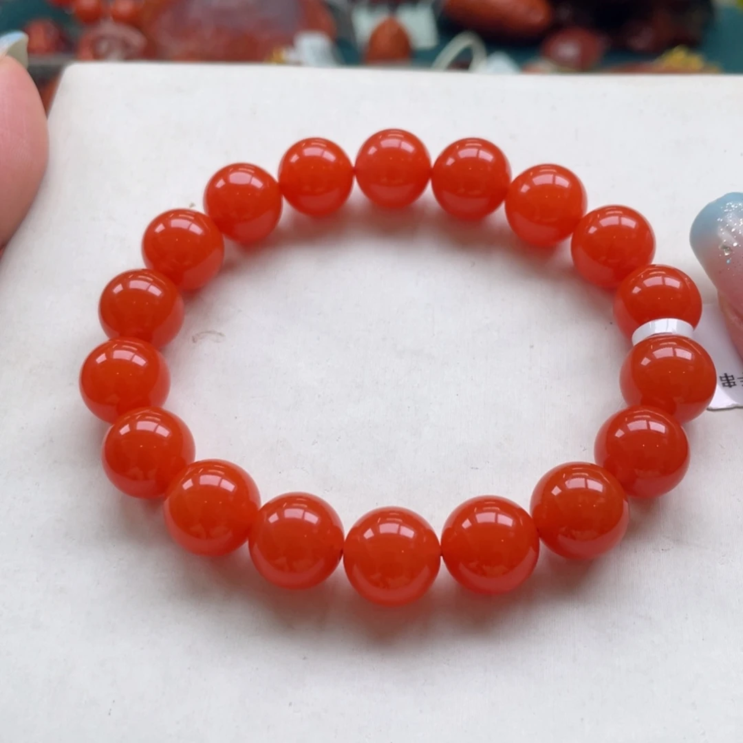 南红玛瑙未镶嵌毕业级保山南红单圈11+mm