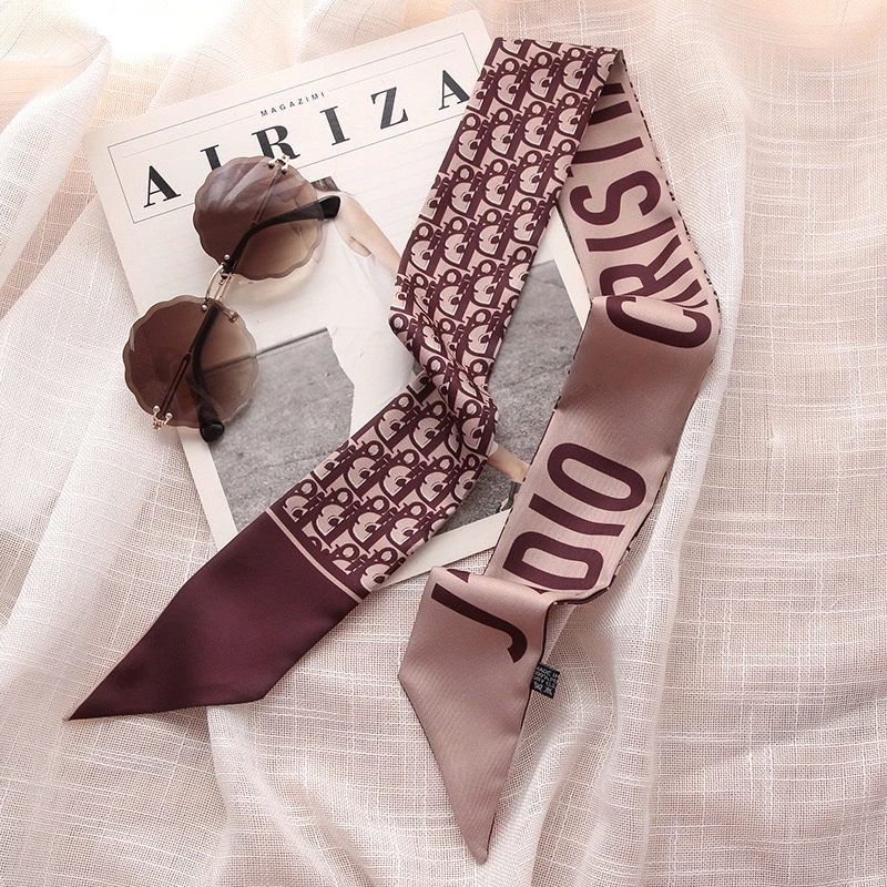 轻奢高级感发带丝巾领巾多用途飘带巾