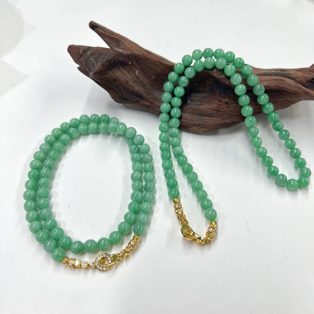 【小宝珠宝】3 T84450-翡翠项链-多样性发一件-6.5mm