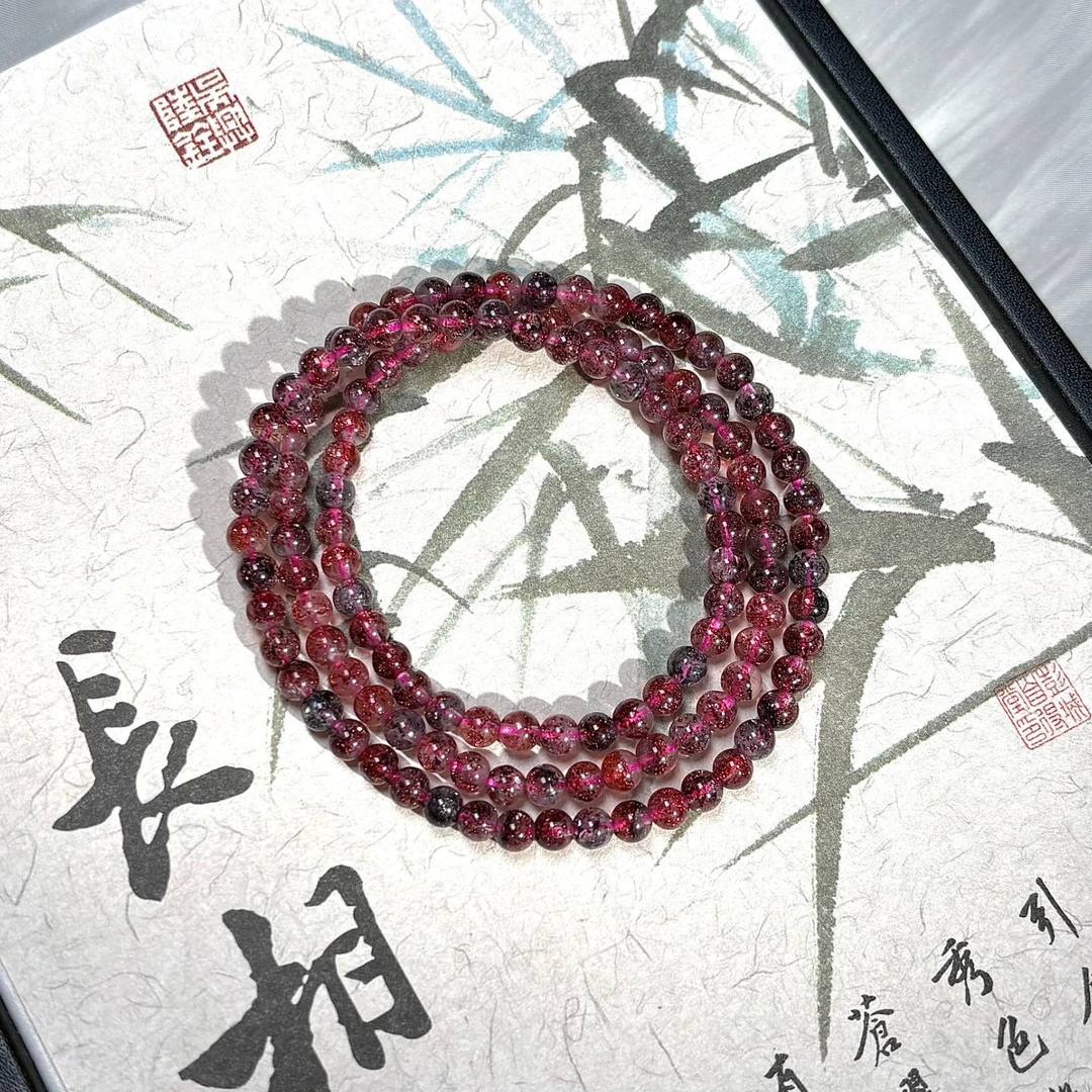 顶顶金草莓水晶（4-5mm）绝矿满矿爆闪超级七-多样性发其一-JC381