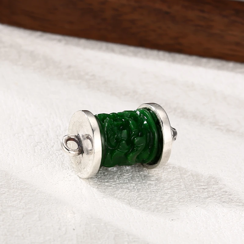 吊坠925银 金钱桶珠吊坠 百搭项链流行挂坠