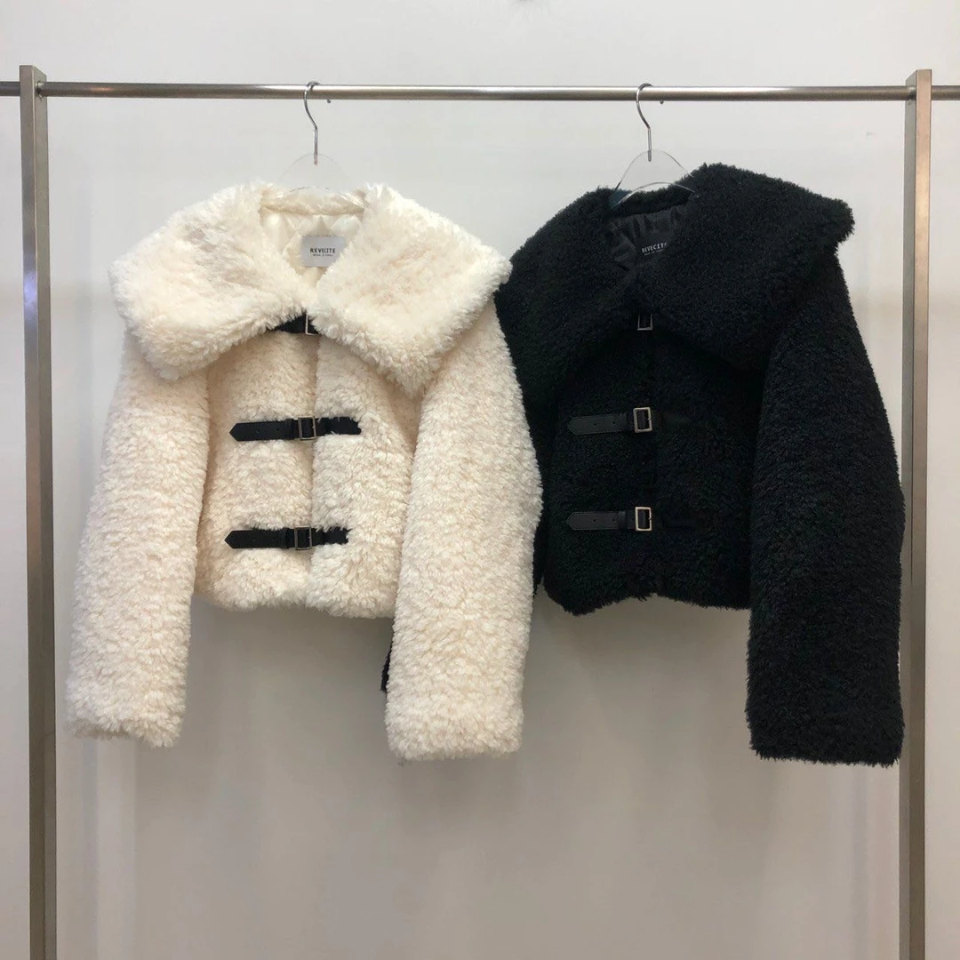 【no退no换】芳芳在韩国 东大门 秋冬入选好品质短款保暖毛茸外套