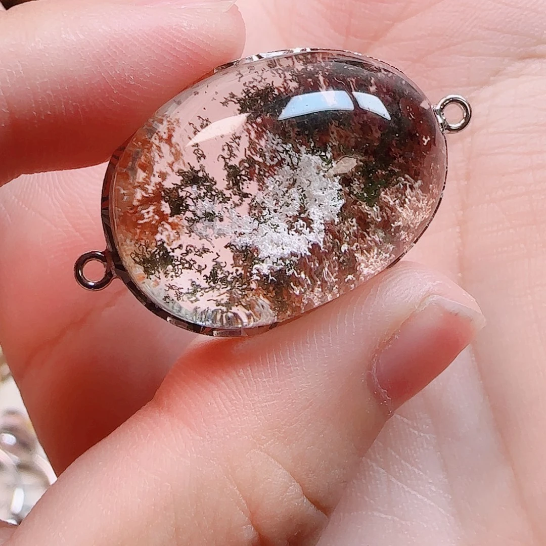 莺***海未镶嵌手串水晶幽灵蛋面