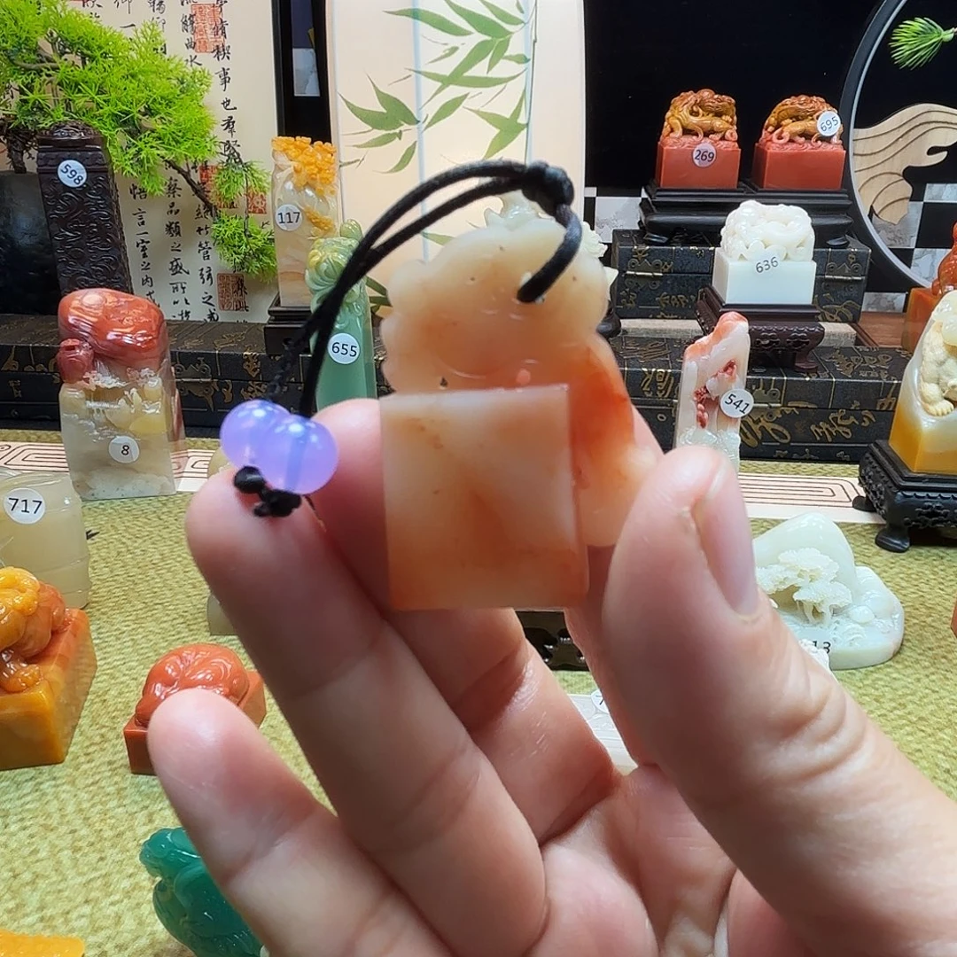 寿山石印石芙蓉玄鸟8