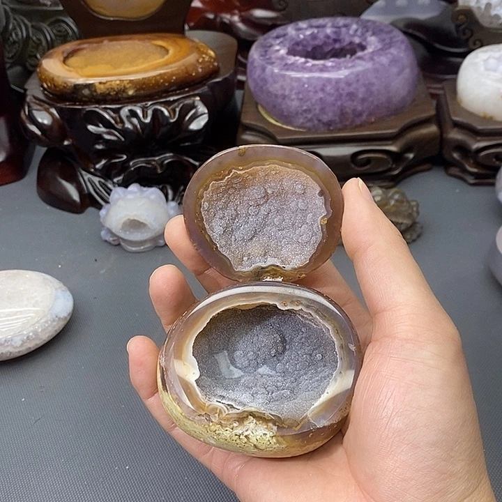 紫晶未镶嵌摆件聚宝盆