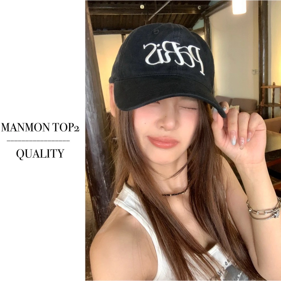 原版帽型`明星同款棒球帽子女字母刺绣百搭宽檐显脸小鸭舌帽男