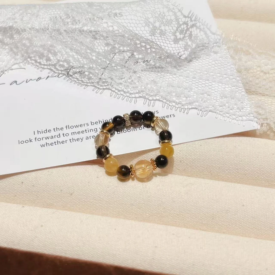 【晶金霸环】大综合黄水晶戒指