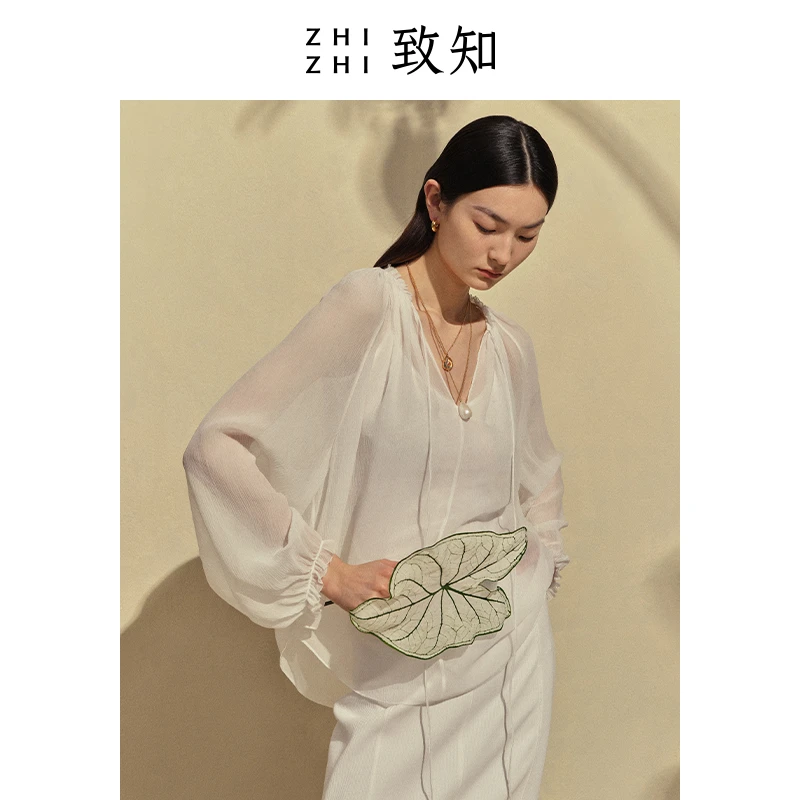 永遇乐 衬衫女夏季新款小众设计感桑蚕丝ZZ2CMWC1257