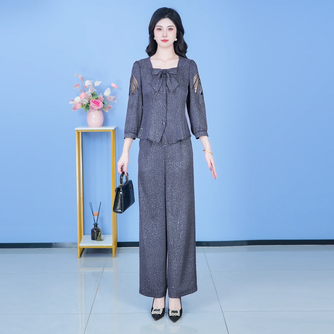【SJYH287】春季新款套装两件套时尚优雅减龄洋气套装气质