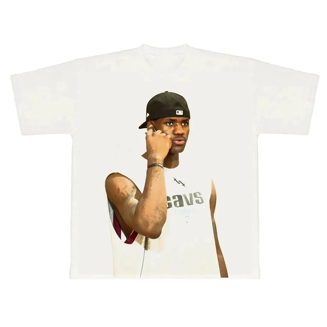 geky*勒布朗詹姆斯青年时期数码直喷美式重磅索罗娜男生短袖