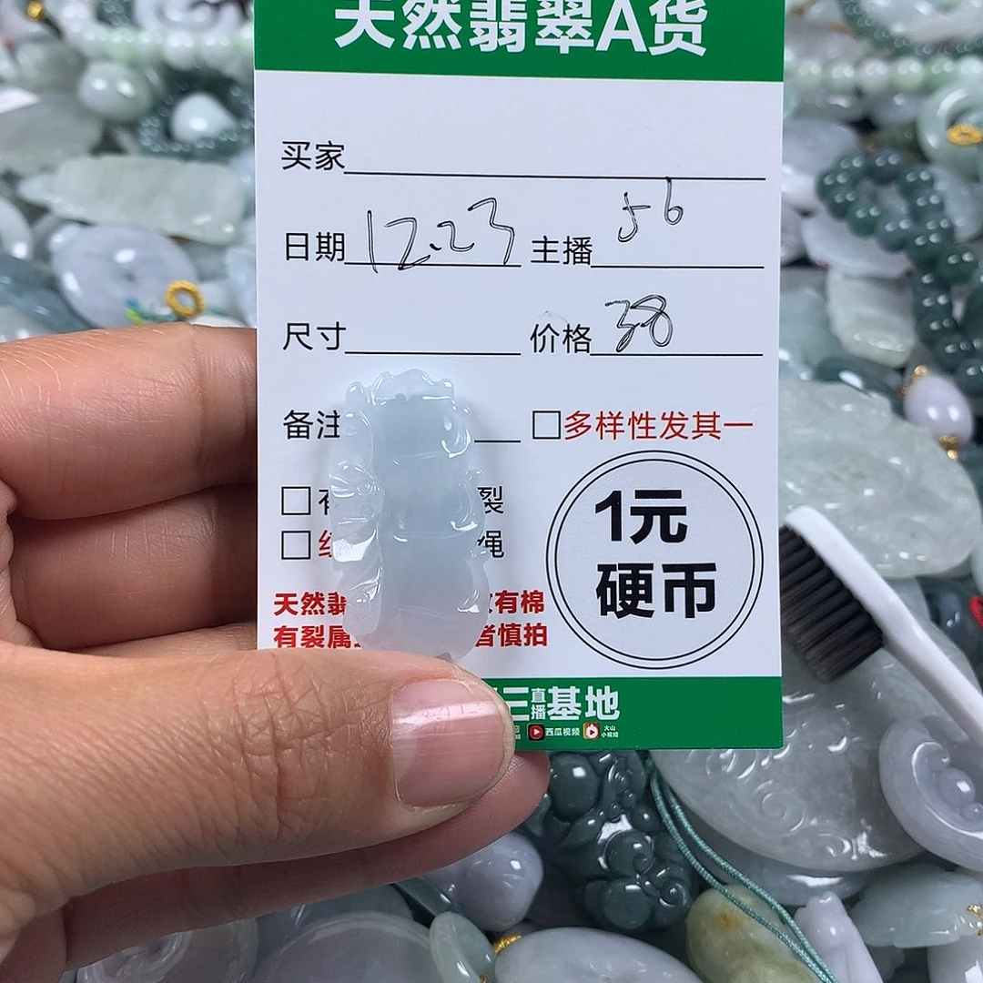 翡翠未镶嵌吊坠(不含链)