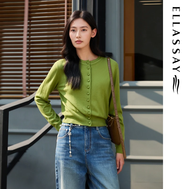 ELLASSAY歌力思2025秋季新款简约气质针织衫女EWE363M04900