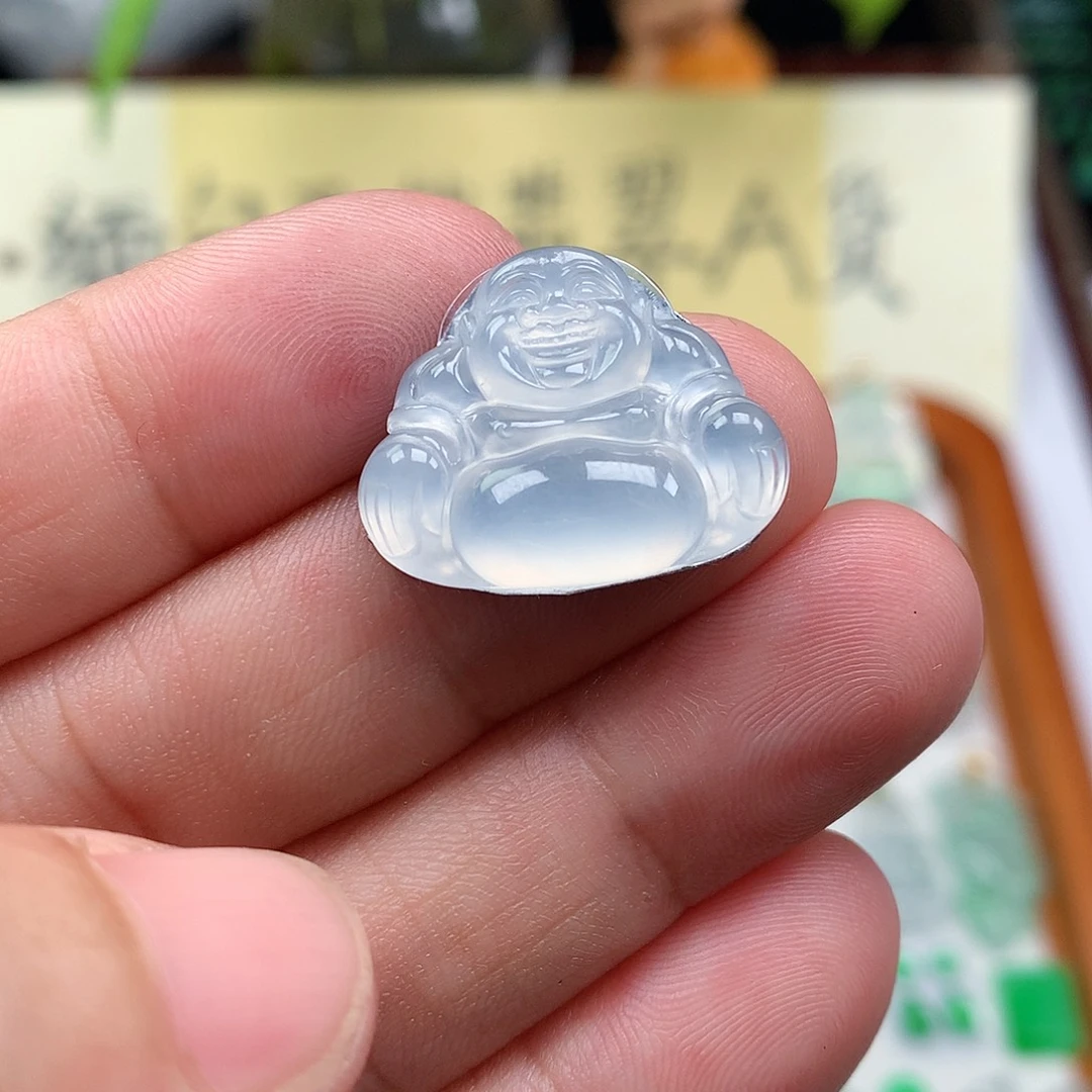 翡翠裸石缅甸天然A货翡翠冰种佛公