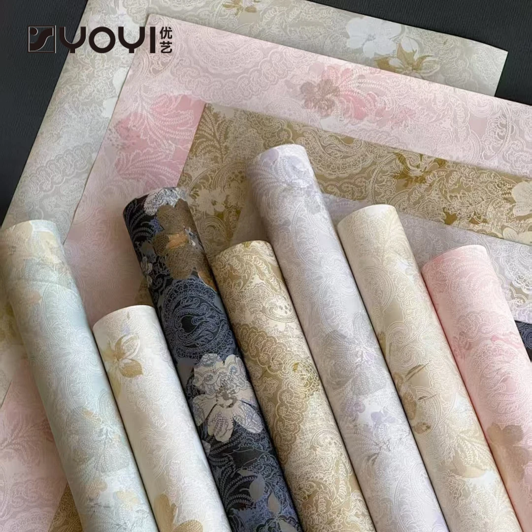 优艺 韩式印花包装纸油画款复古包花纸韩国纸花束包装材料