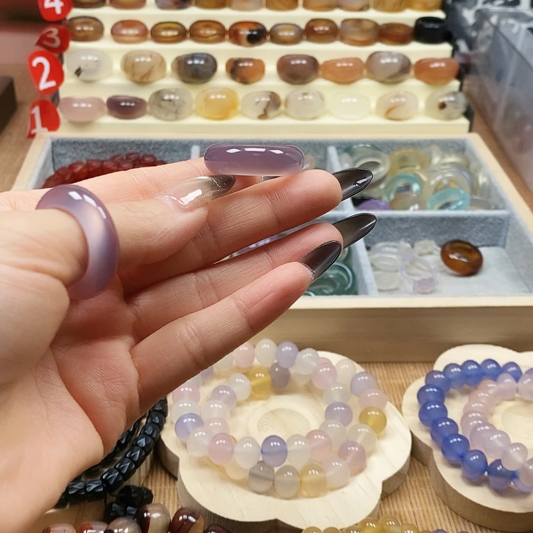 喵***郎玛瑙/玉髓未镶嵌戒指