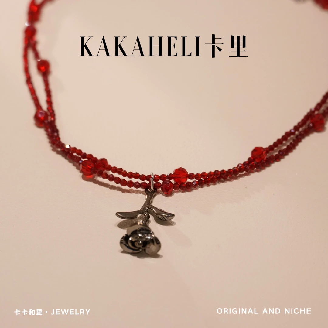 钛钢项链 红玫瑰之约重生之女总裁项链 A724