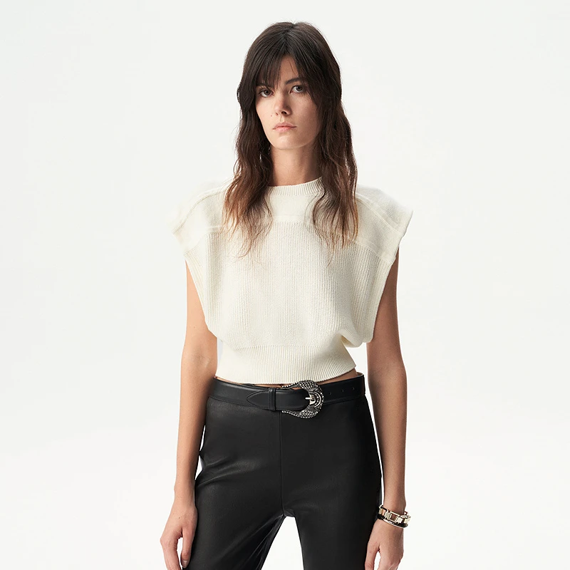 IRO Night 针织无袖马甲短款设计感羊绒棉法式轻奢25早春新款