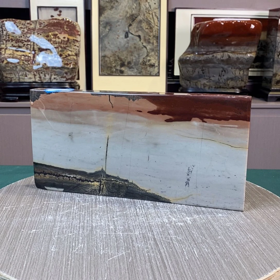 石材广西国画石草花石