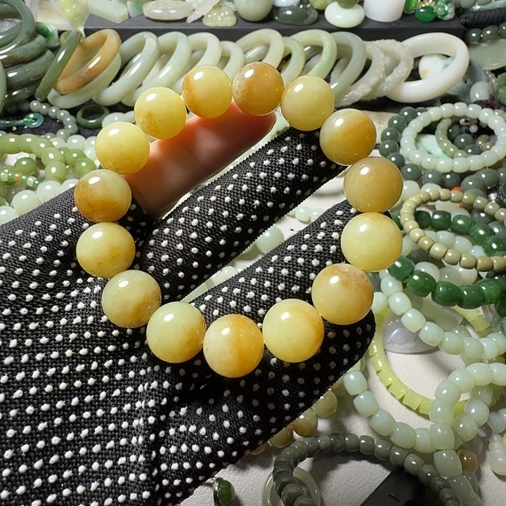 和田玉未镶嵌手链卡14