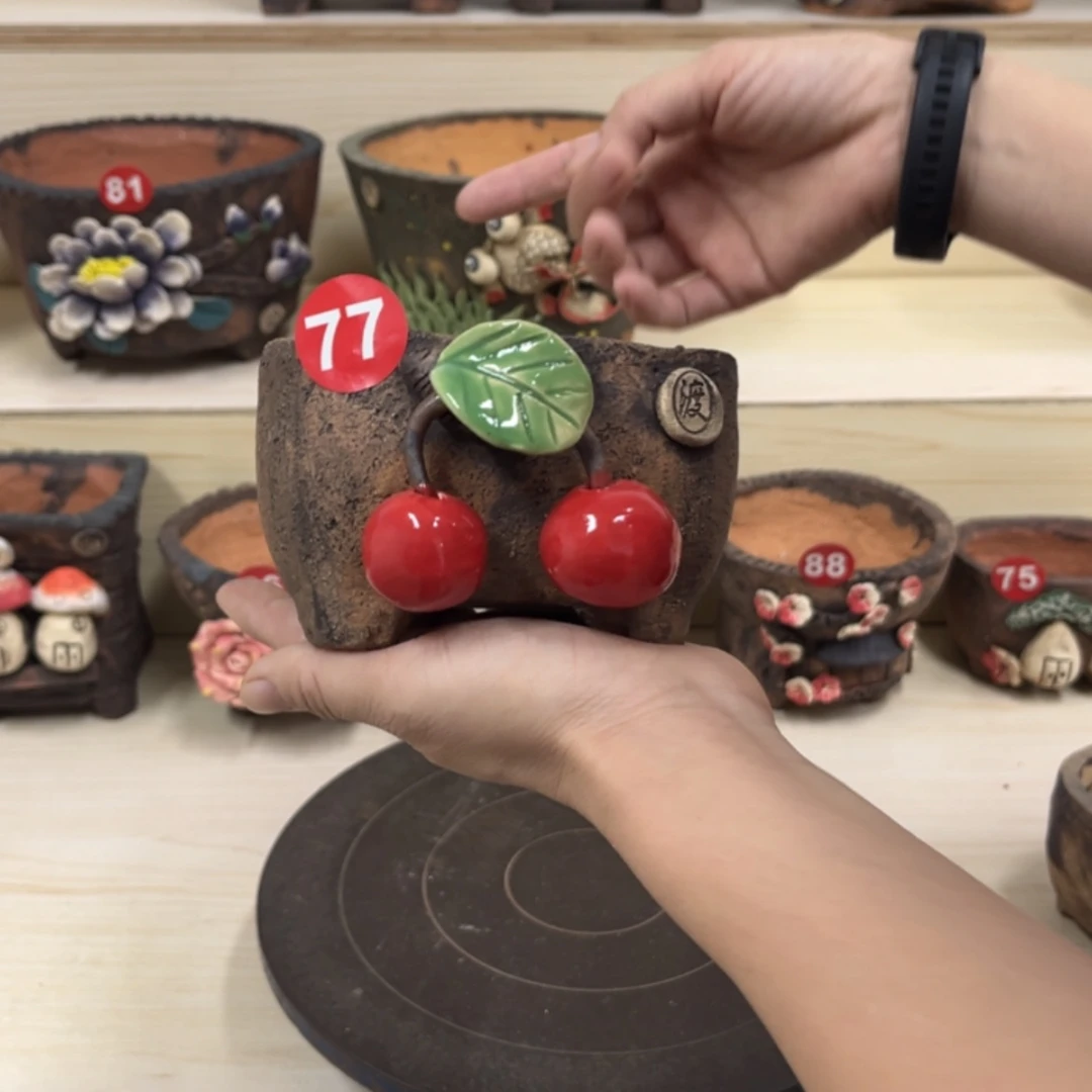 【闪购商品】紫砂花盆77号内口10×7外高7