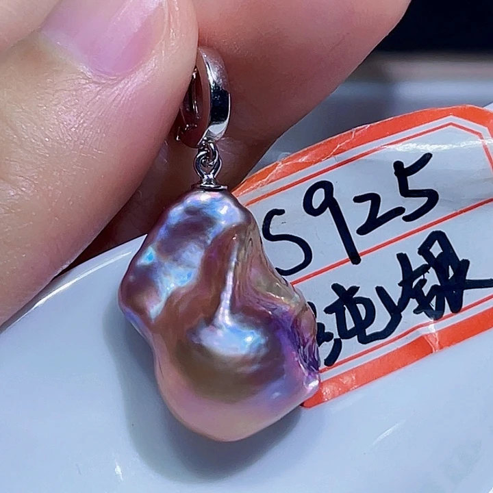 淡水珍珠银S925镶嵌颈饰