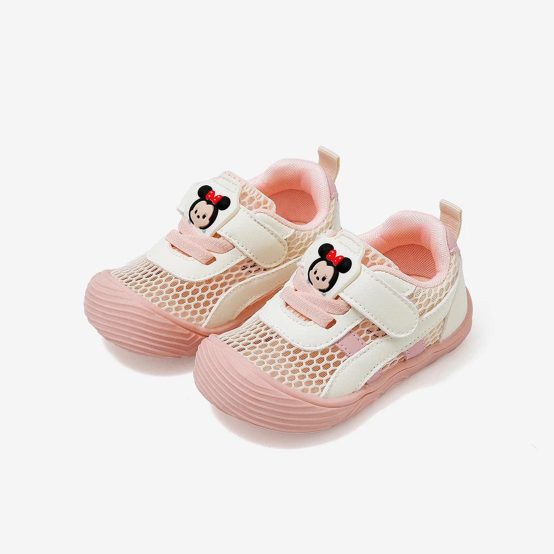 迪士尼童鞋2025春夏小童女宝软底透气网面学步稳步鞋防踢包头凉鞋