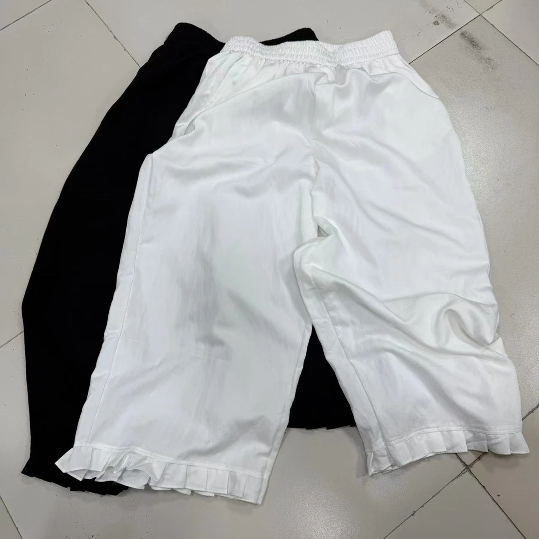 夏季薄款白色直筒长裤休闲裤