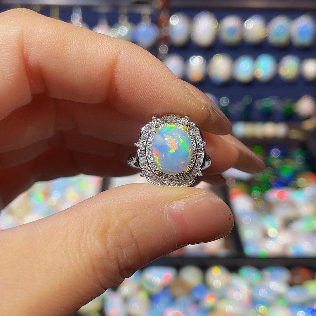 欧泊欧泊戒指银S925镶嵌f***y