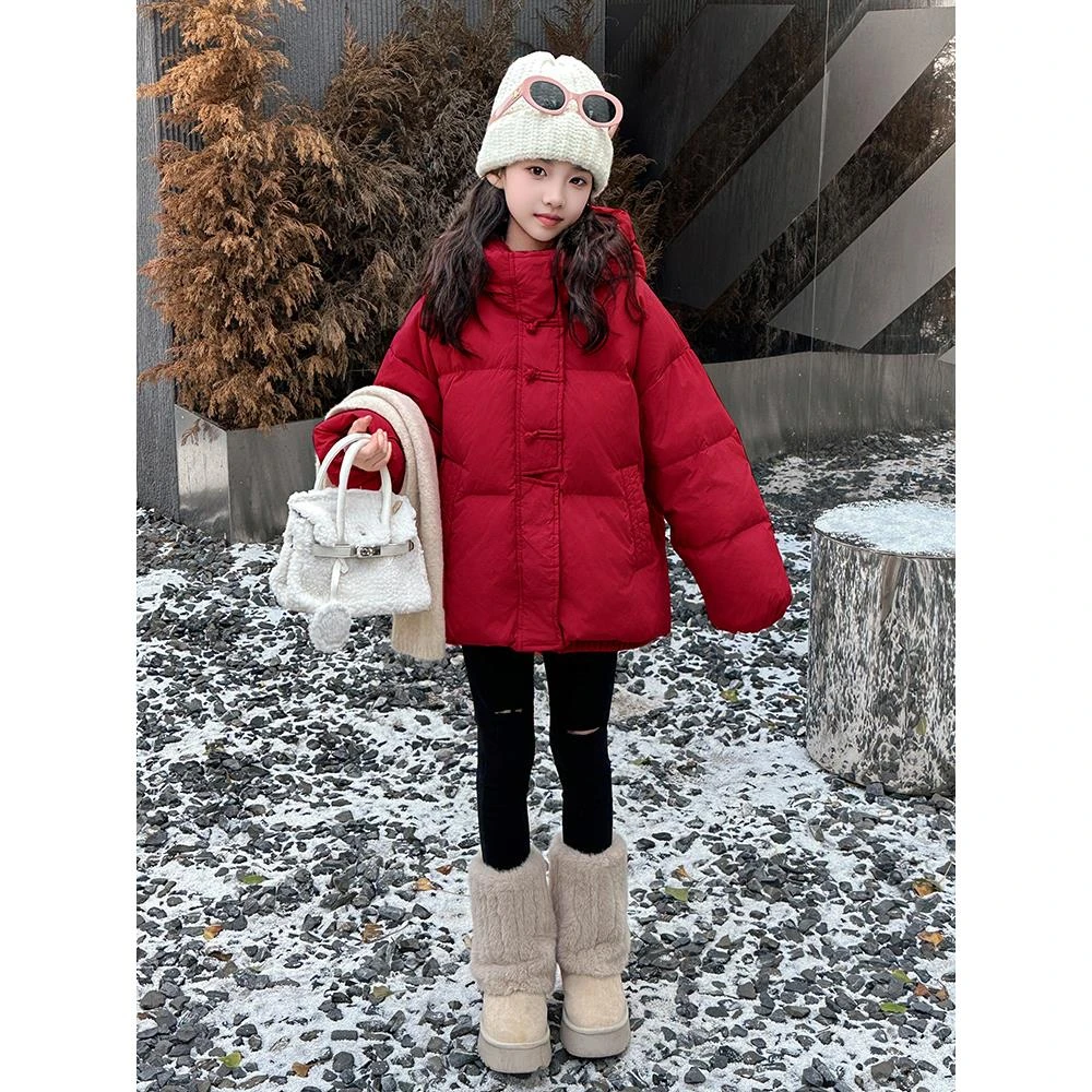 YeeHo0/英式【断码】女大童中国风棉服2025款洋气女孩冬装衣加厚