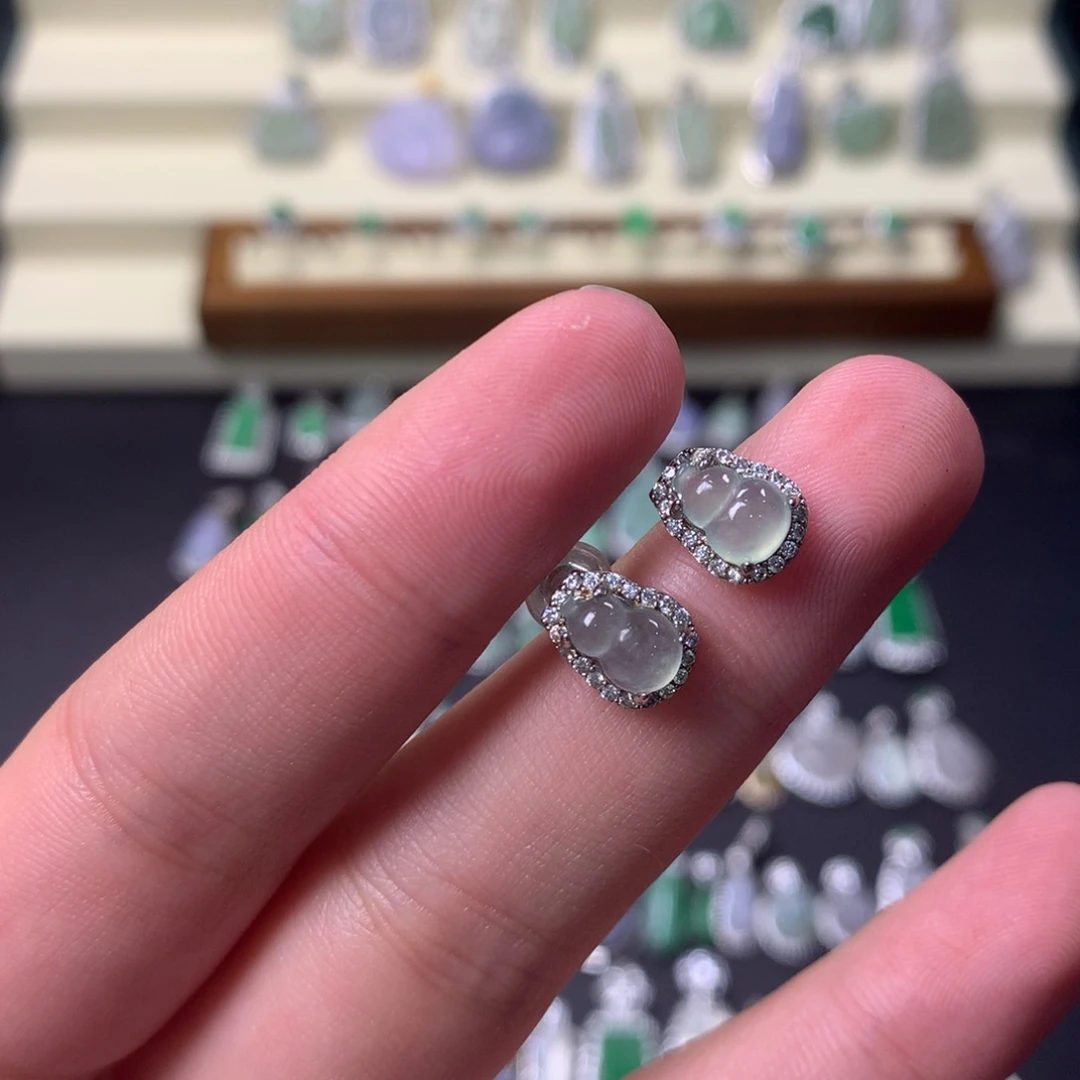 翡翠银S925镶嵌挂件