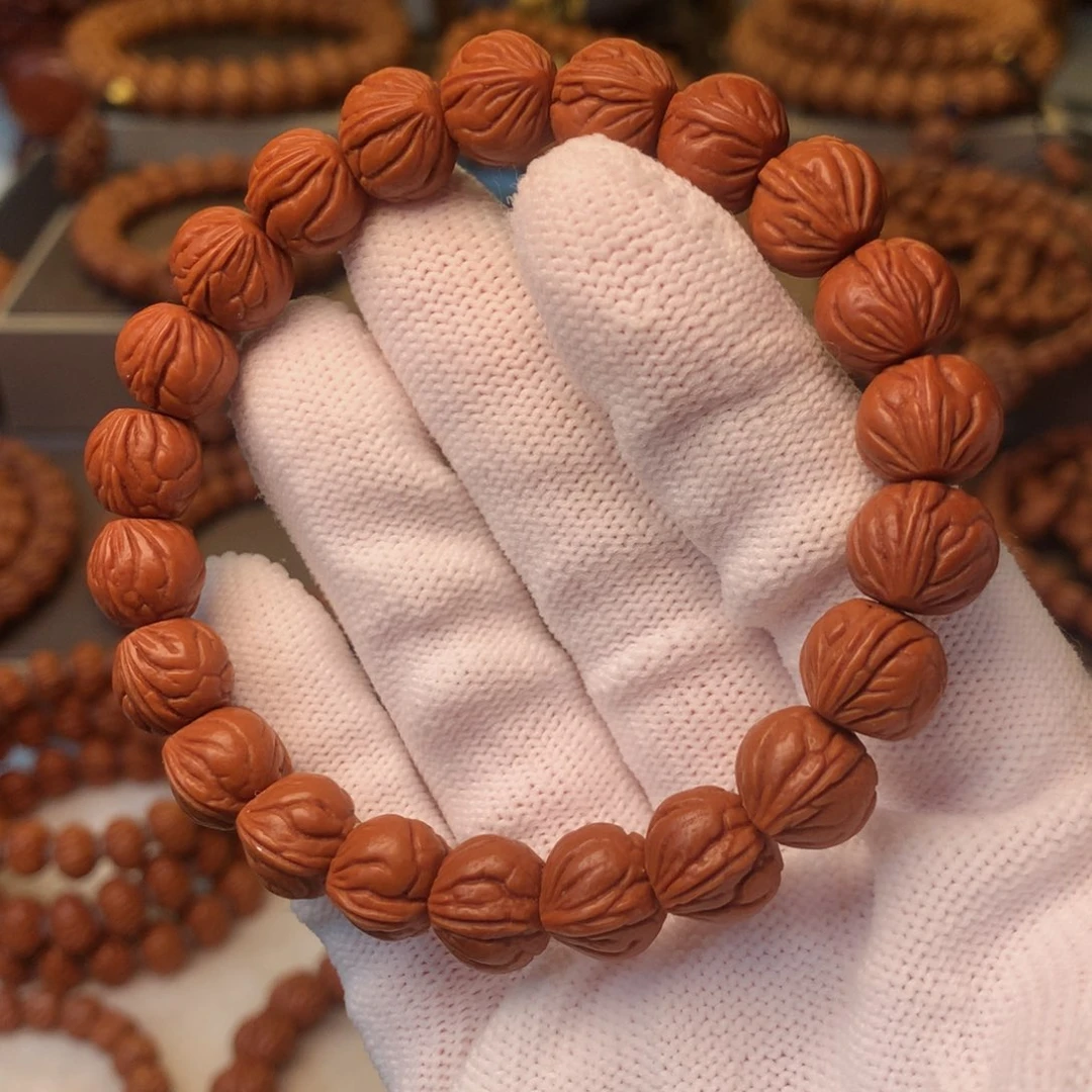 桃核手串秦岭龙纹