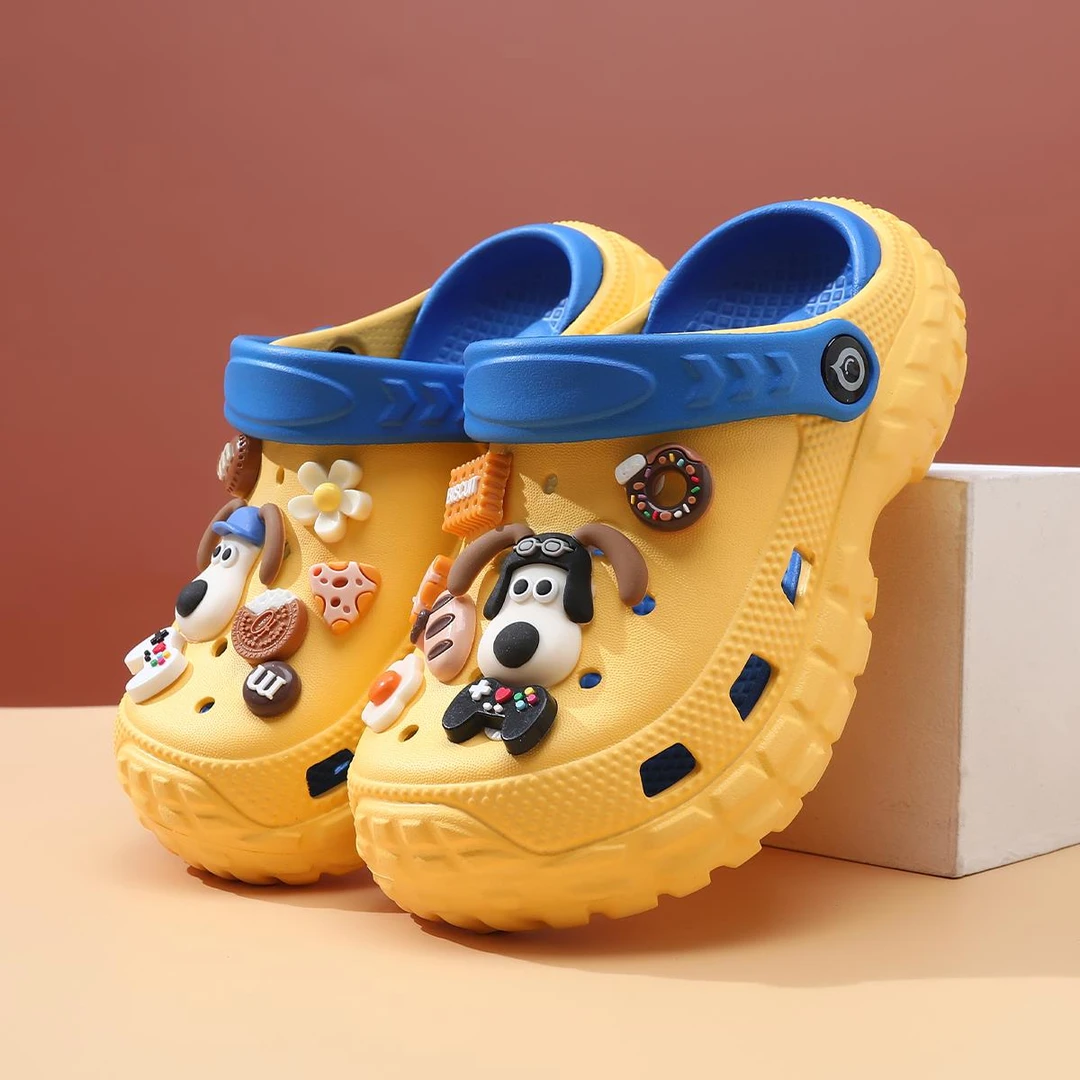 男童洞洞鞋儿童拖鞋2025夏季新款男孩宝宝中大童卡通软底防滑居家