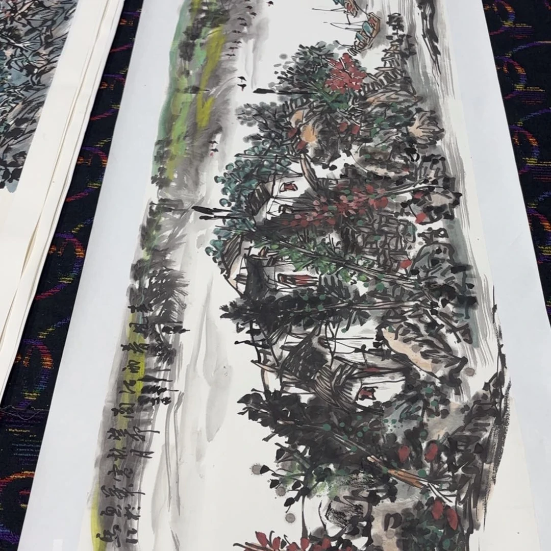 国画在**情绘画作品 婉。方殿华