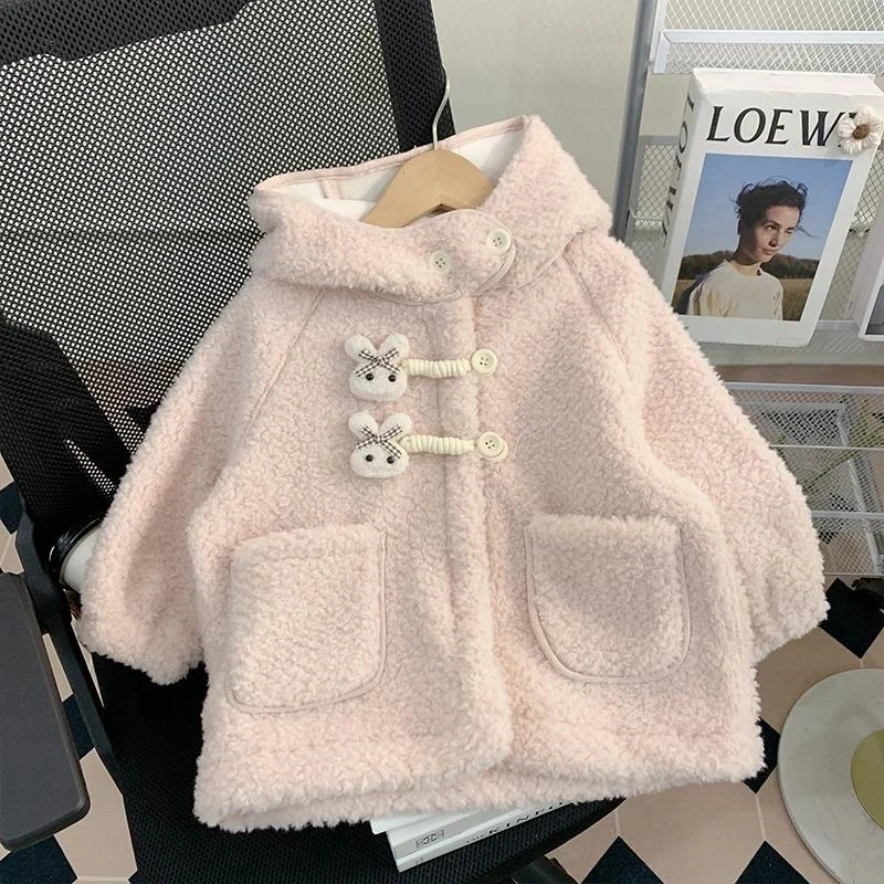 1201大衣女童儿童可爱超萌年款衣服小孩秋冬款多巴胺风格新款冬装