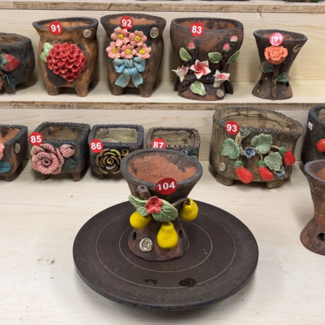 【闪购商品】紫砂花盆104号内口9.5外高13