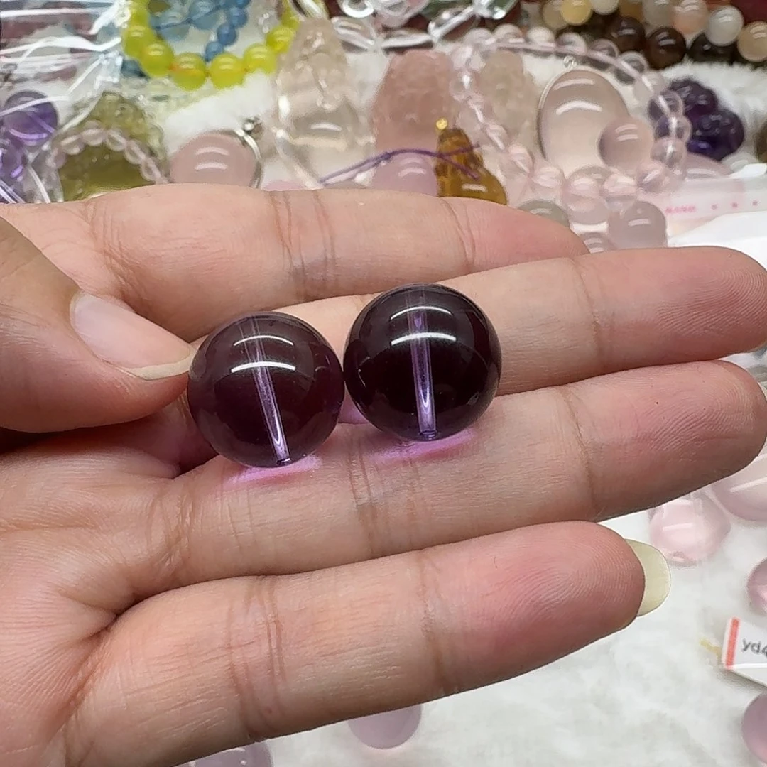 水晶珠宝半成品未镶嵌紫*晶