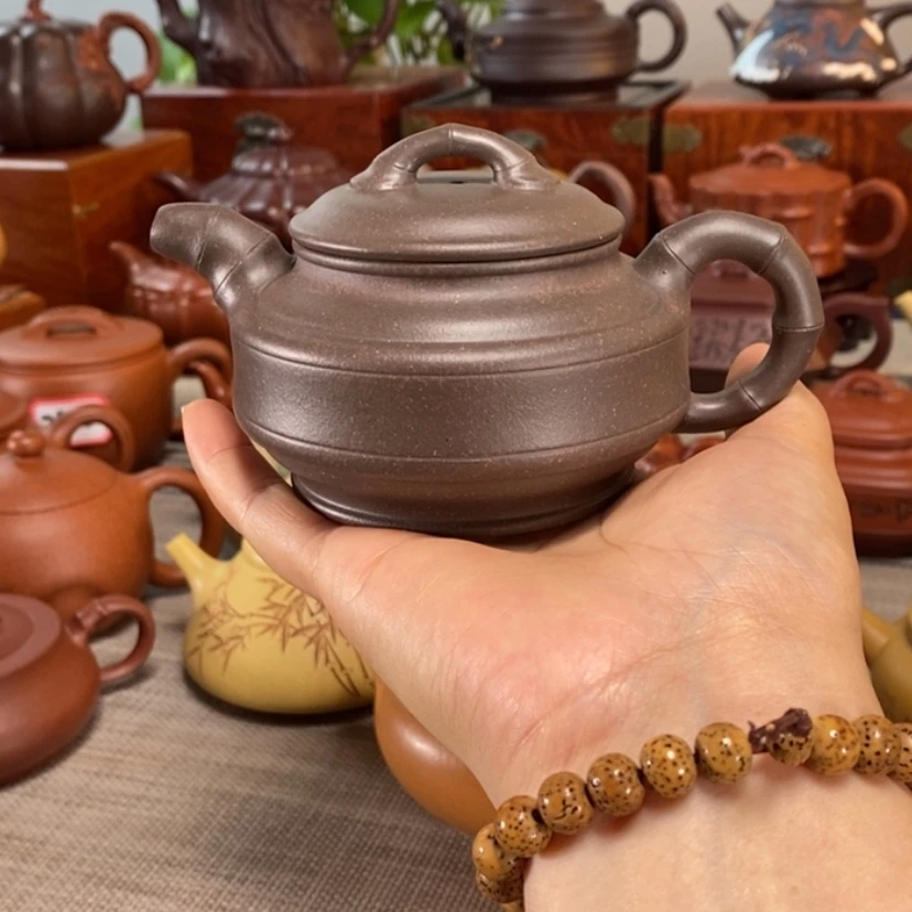 【闪购商品】茶壶紫砂D****e双线竹鼓220毫升