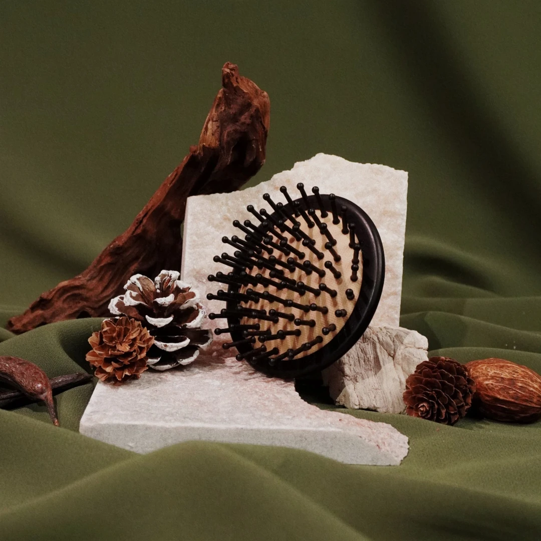 白象梳篦沉贵宝家用疏通梳头抓痒圆形木梳子复古经络梳无拎袋